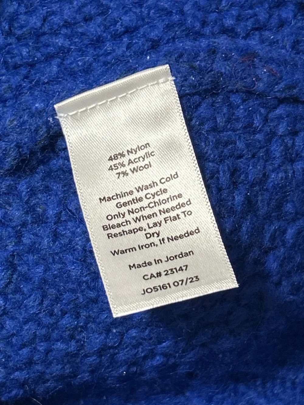 Talbots royal blue cable knot crew neck sweater XL